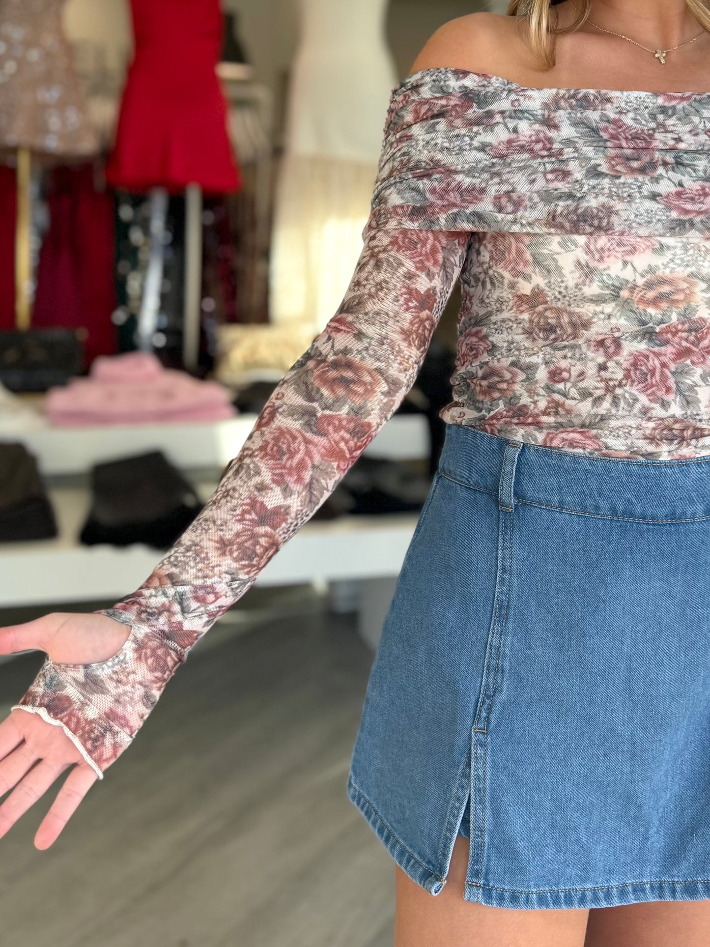 Cream Antique Rose Bodysuit