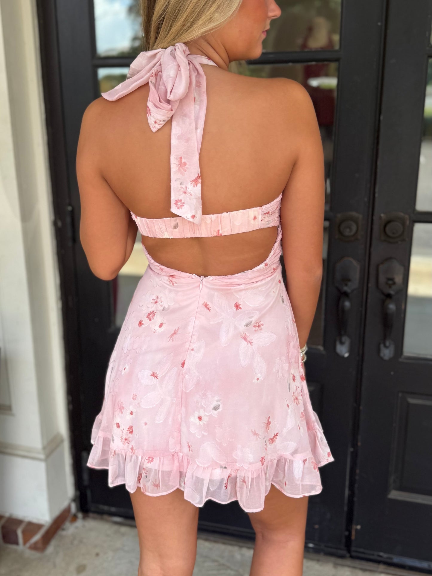 Blush Pink Floral Halter