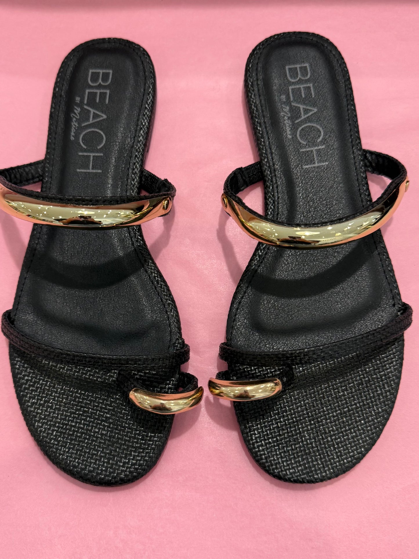 Gold Trim Flat Sandal
