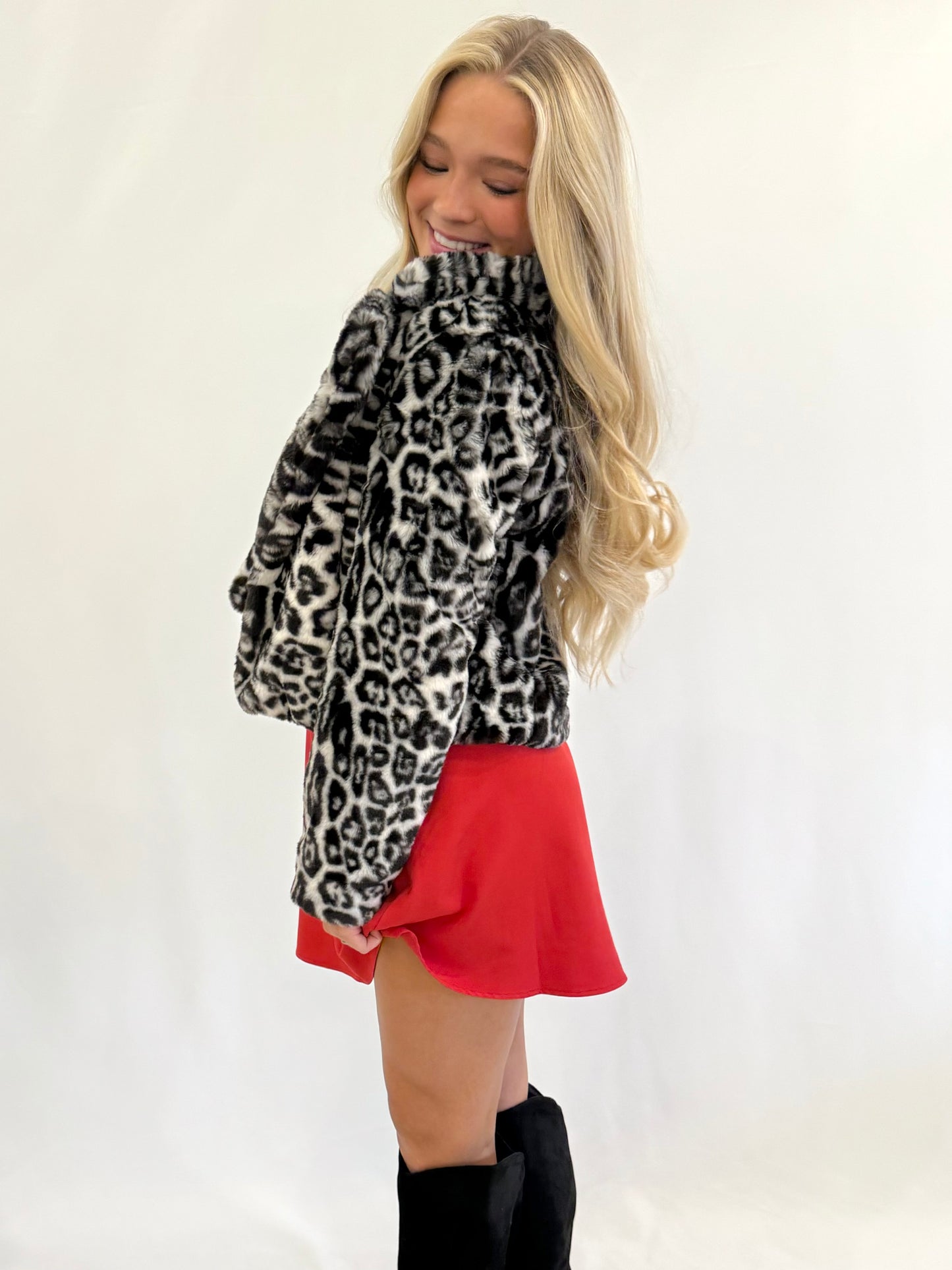 Leopard Soft Crop Jacket