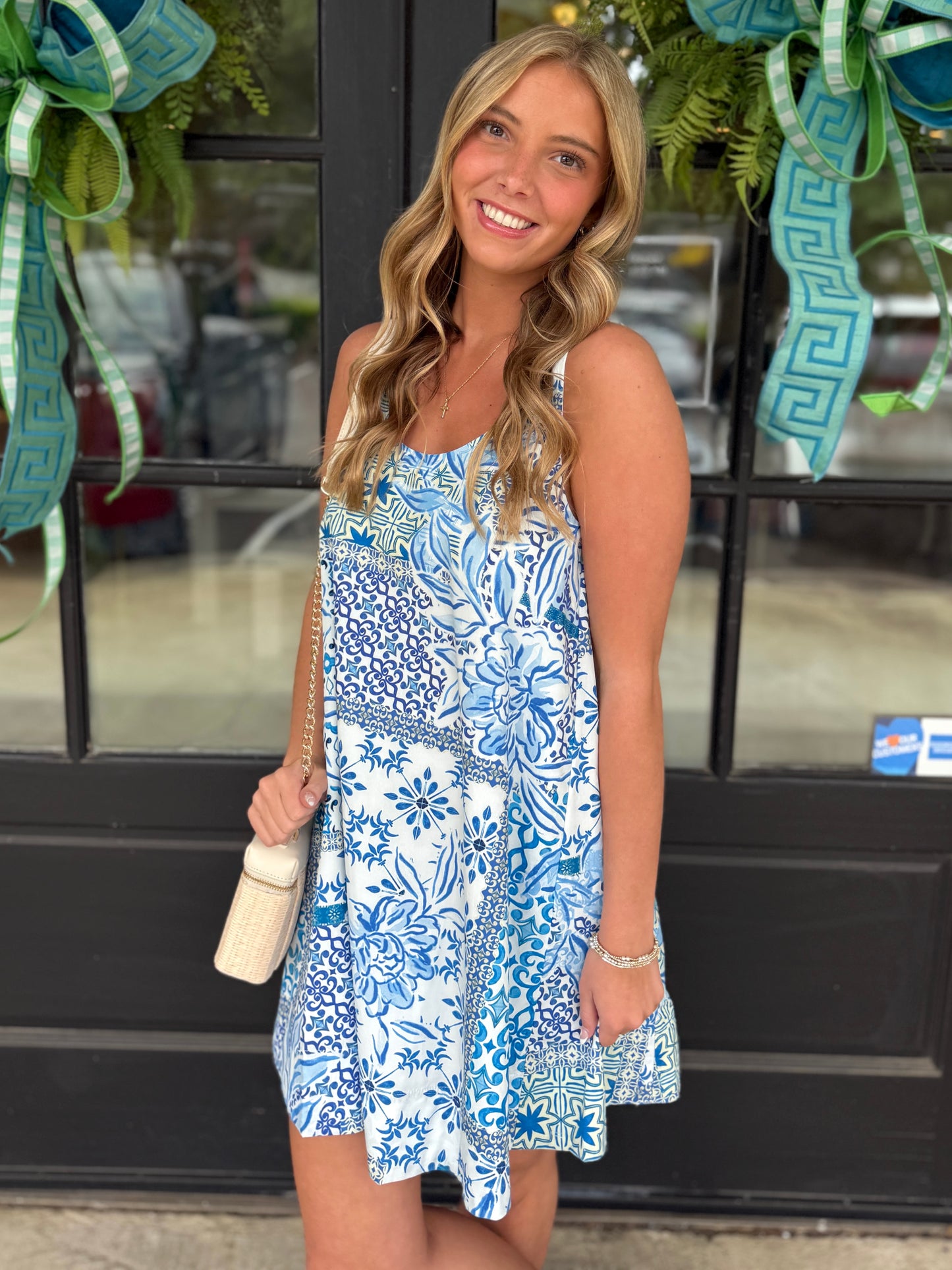Cobalt Blue Patchwork Dress