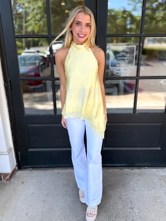 Lemon Silk Asym. Top