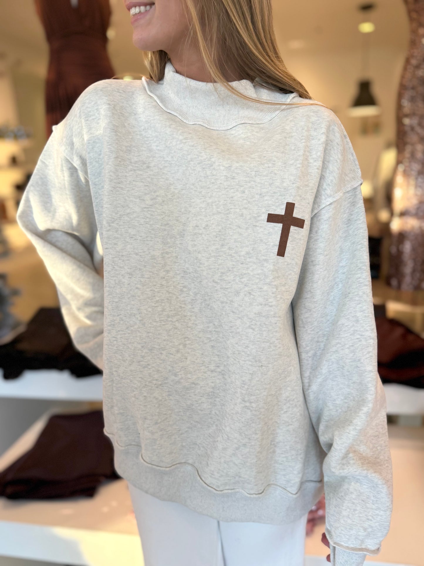 Jesus Saves Reversible Mock Neck