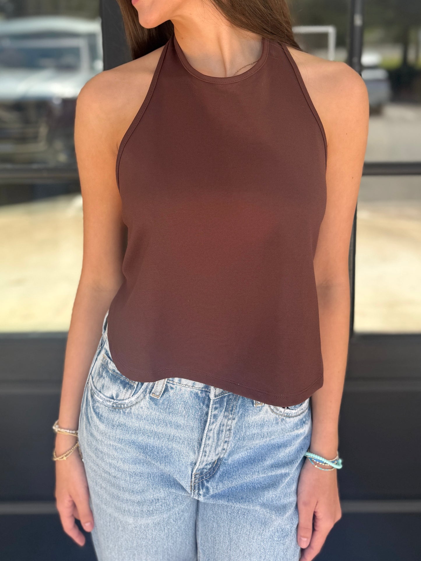 Brown Halter Top