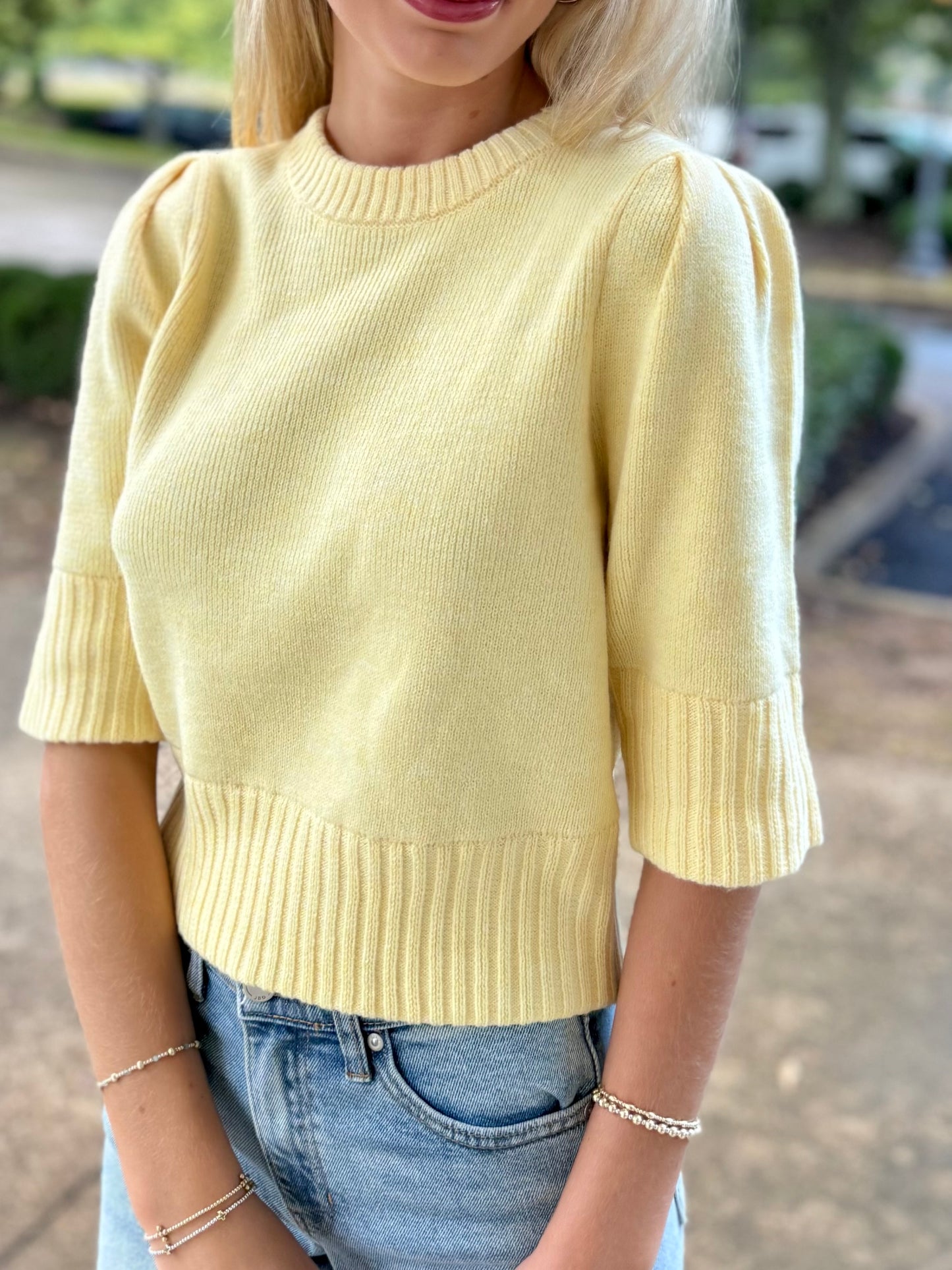 Puff Shoulder Sweater (3 colors)