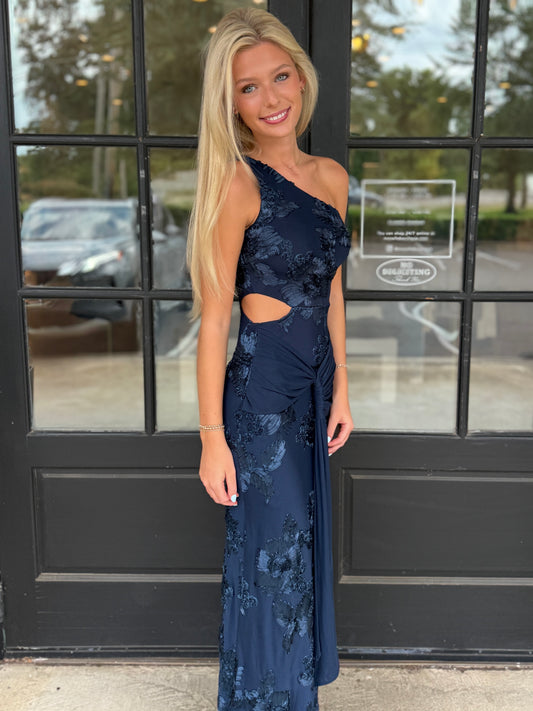 Navy Evening Bloom Maxi