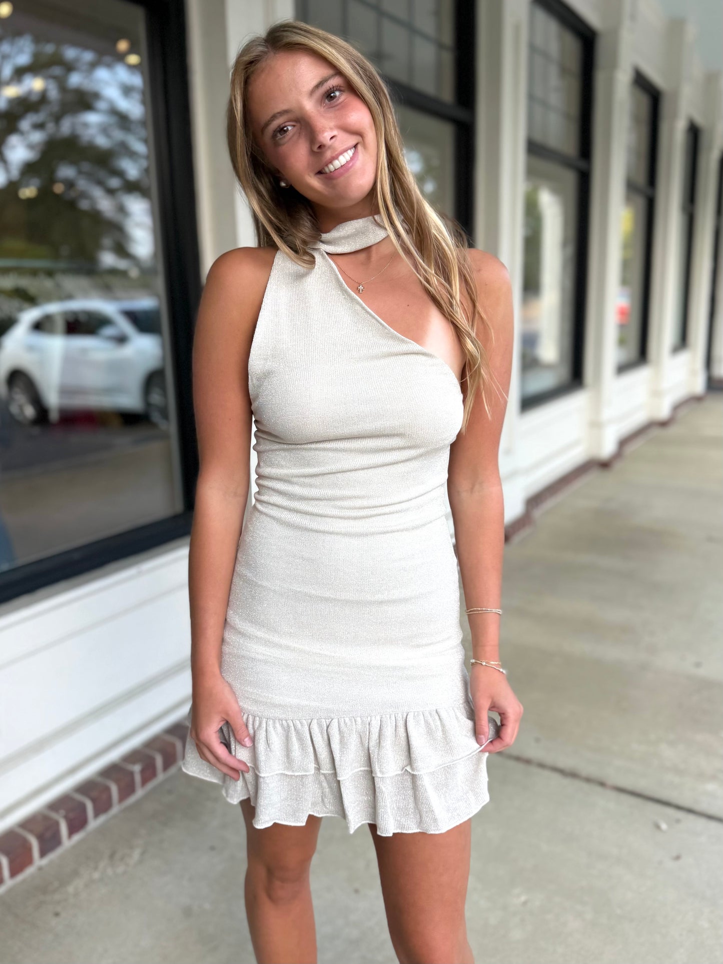 Champagne Shimmer Wrap Scarf Mini