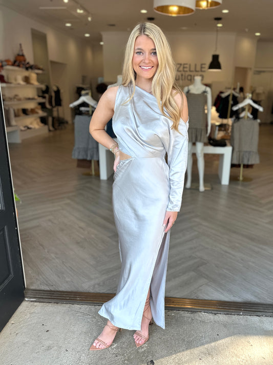 Peytons Night Out Dress in Silver