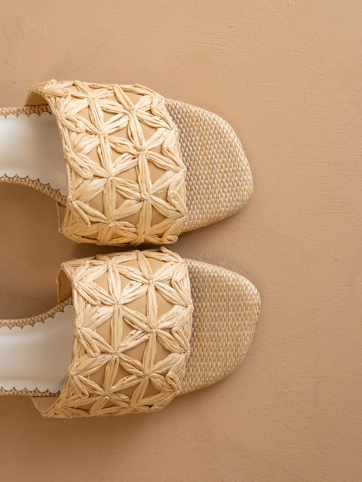 Winona Woven Rafia Block Heel