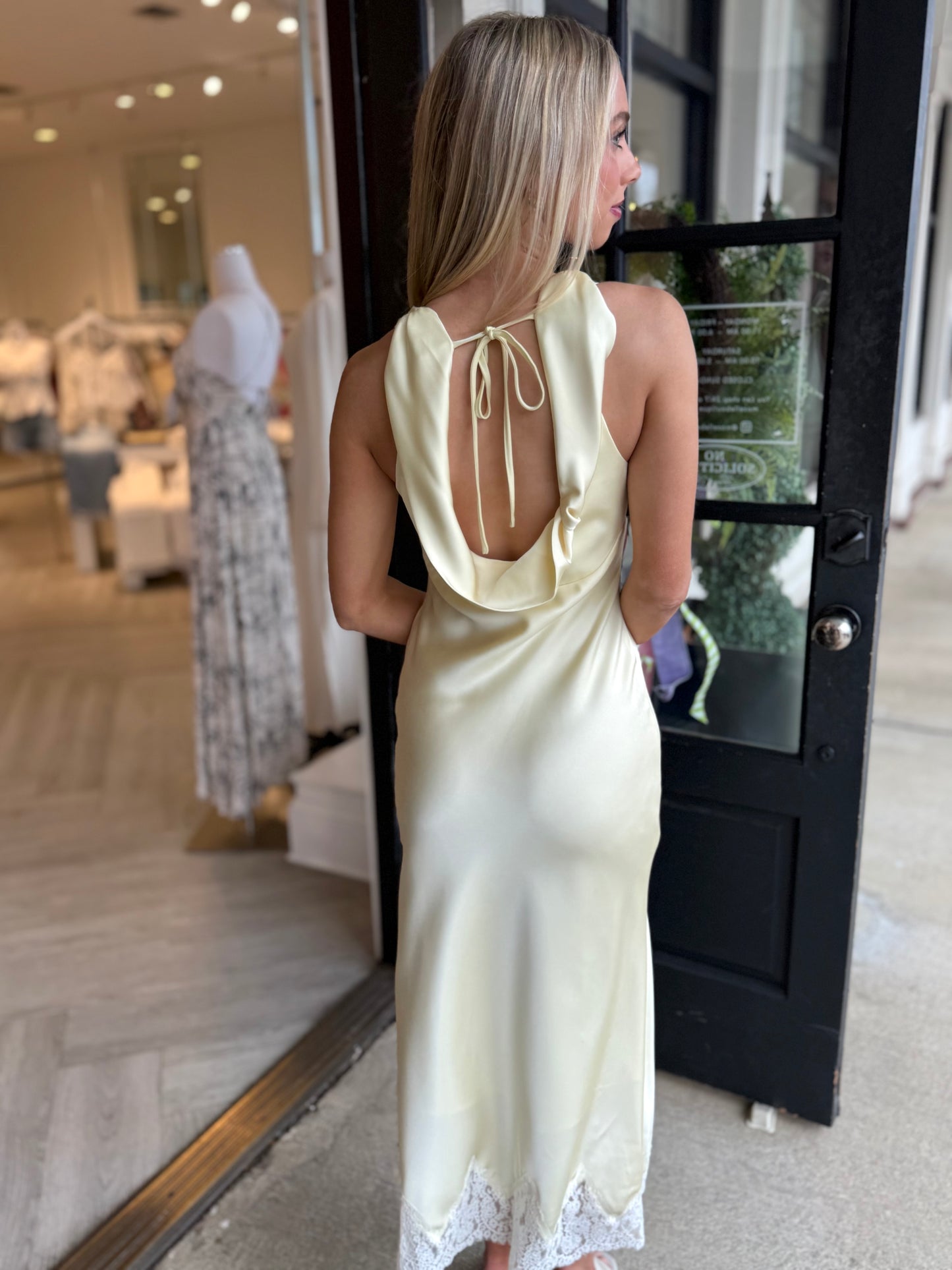 Butter Satin Lace Dress