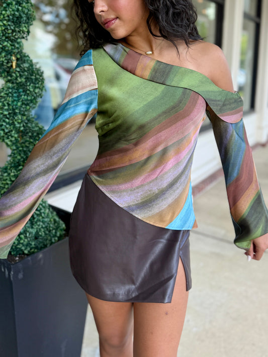Leather Skirt w/ Slit