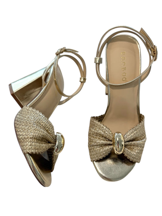 Gold Braided Bow Heel