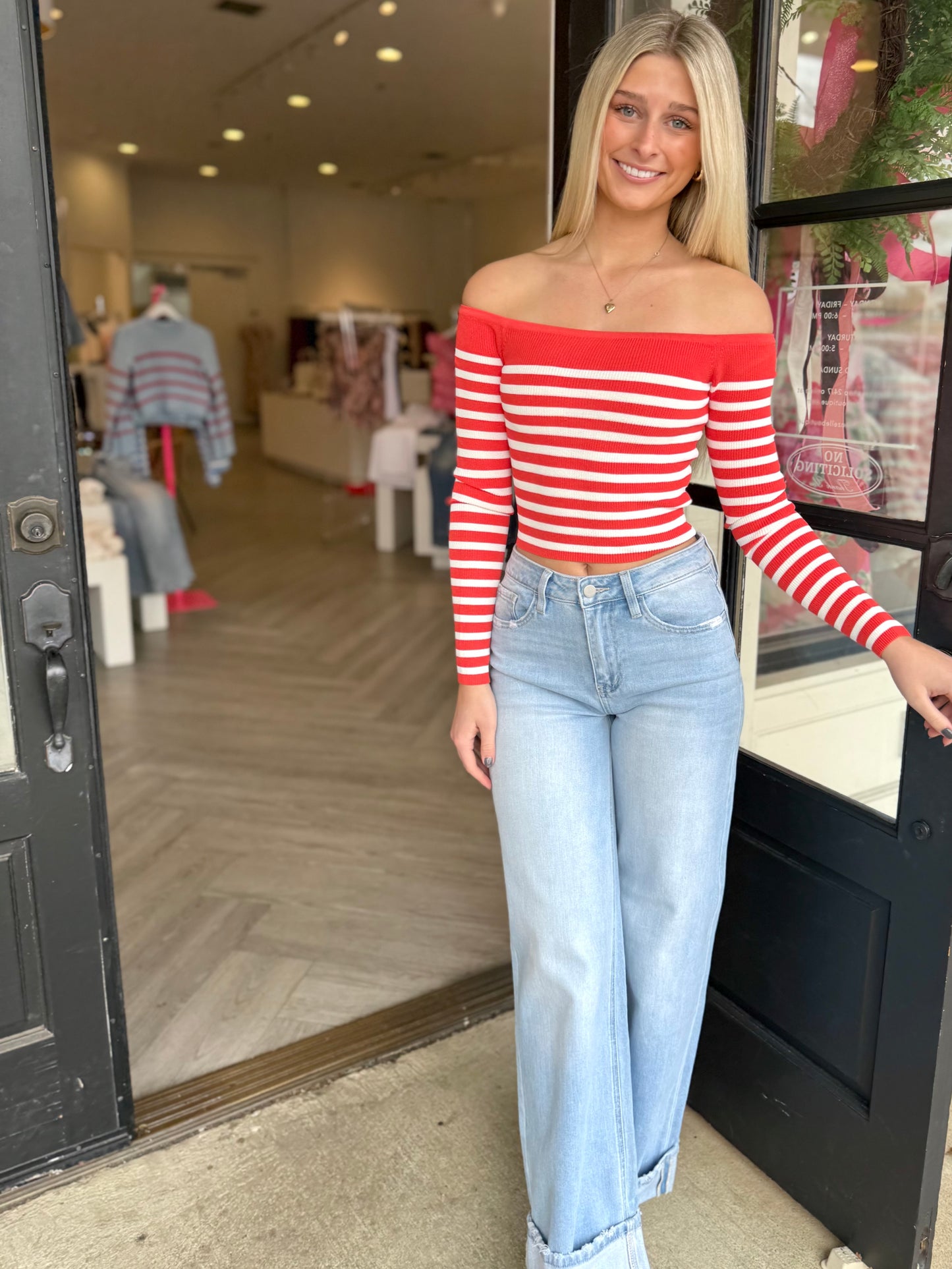 Waldo O/S Stripe Top