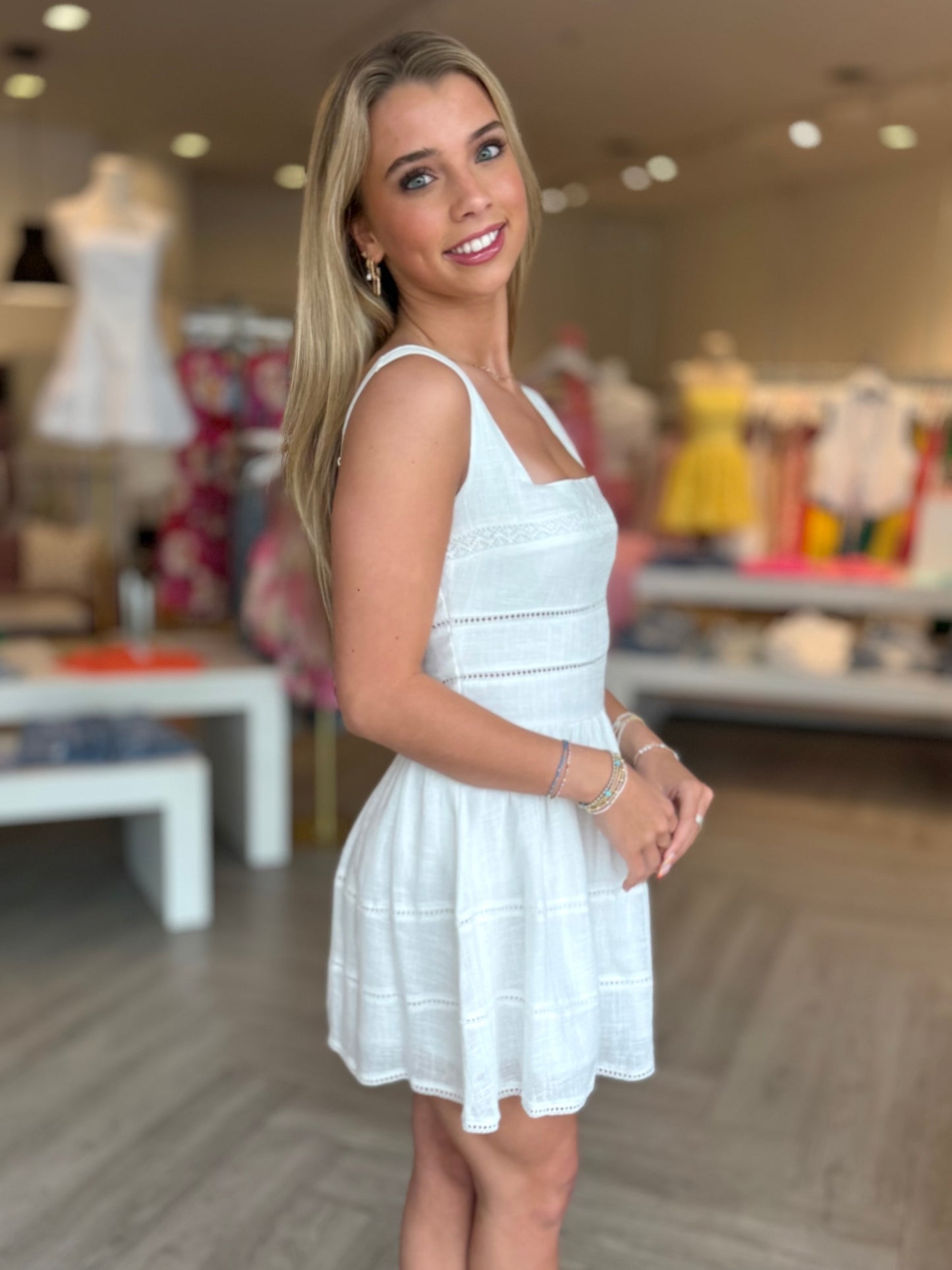 White Lace Trim Mini