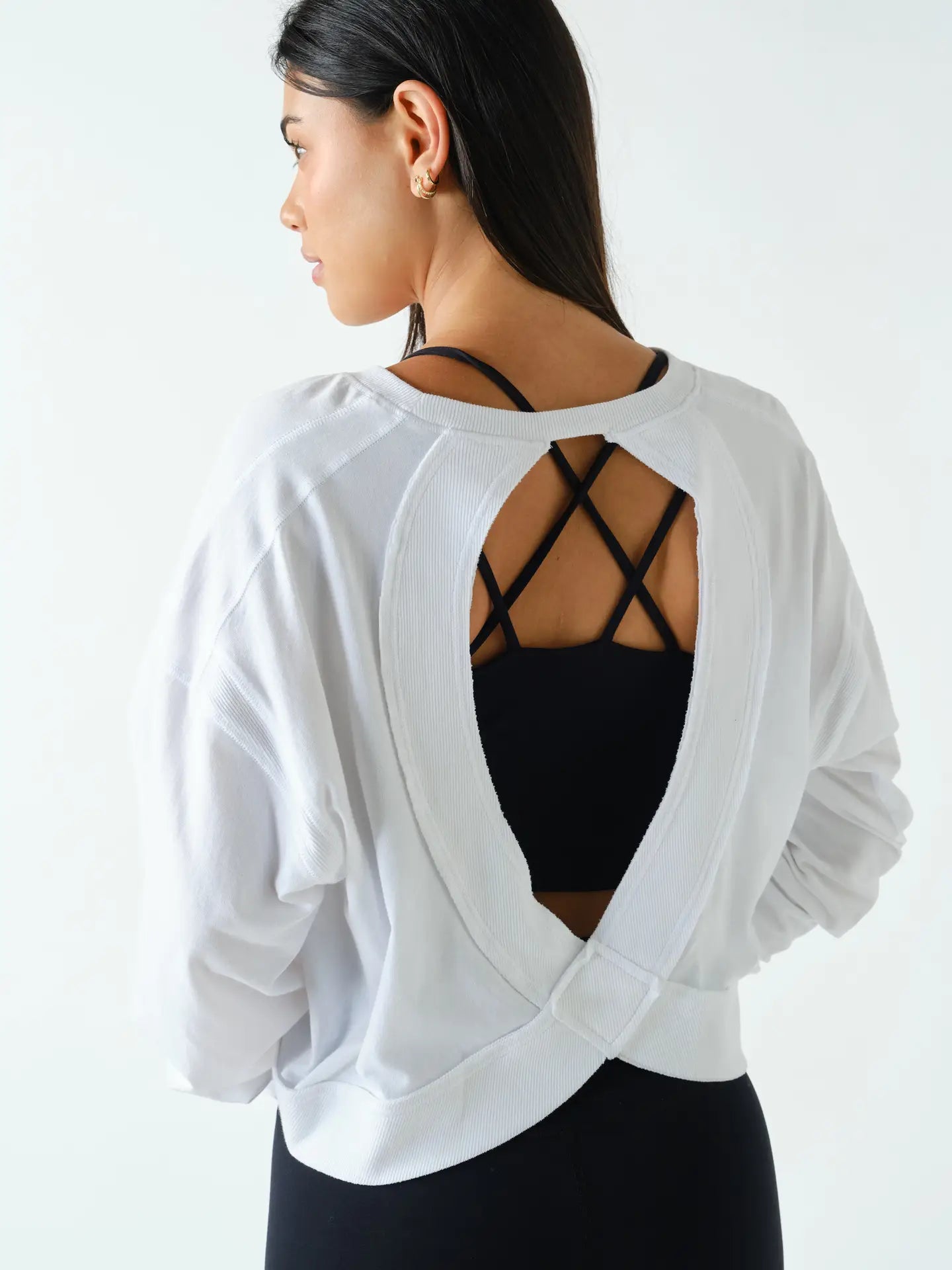 Cresent Open Back L/S Tee (2 colors)