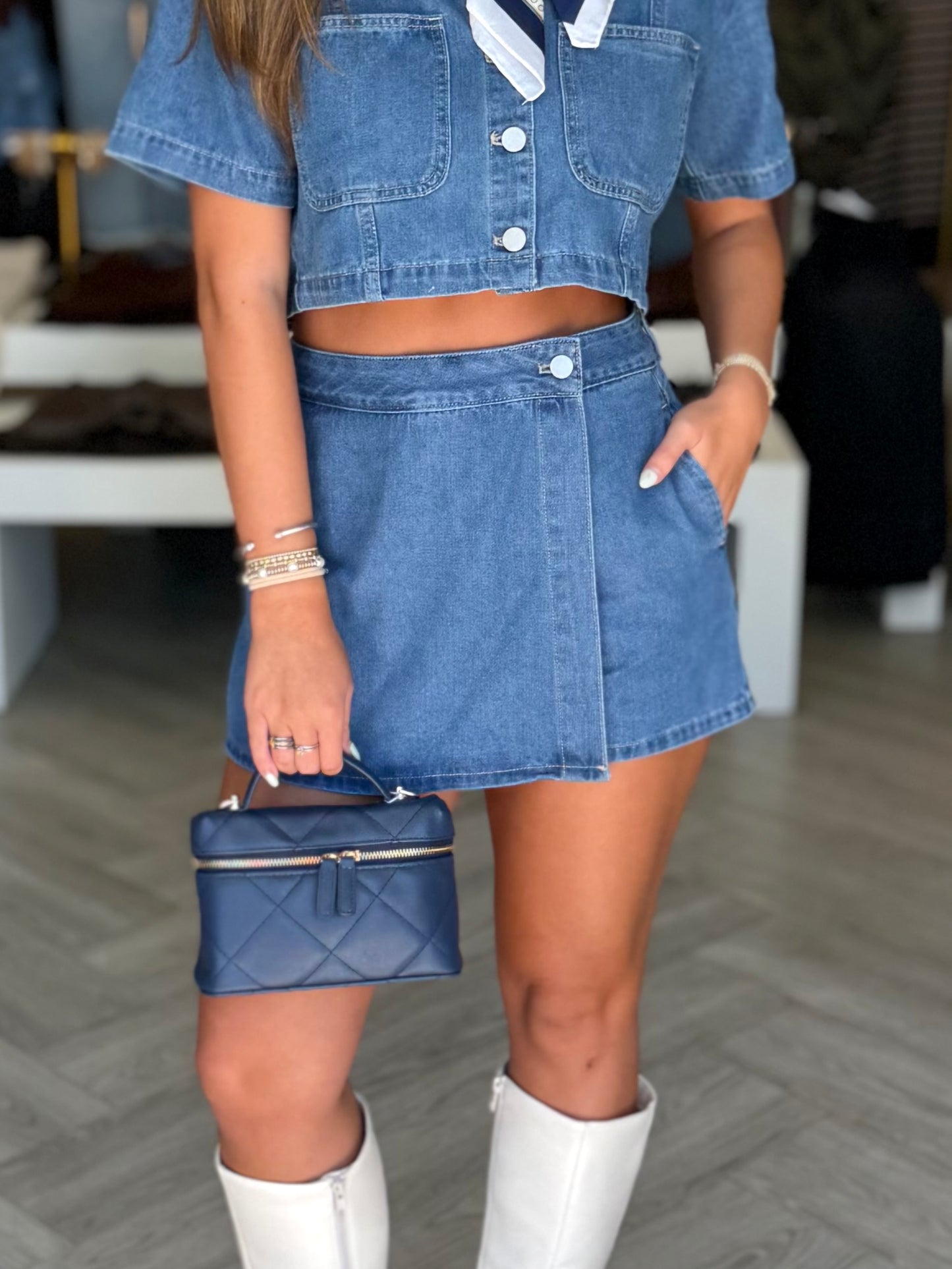 Denim Skort