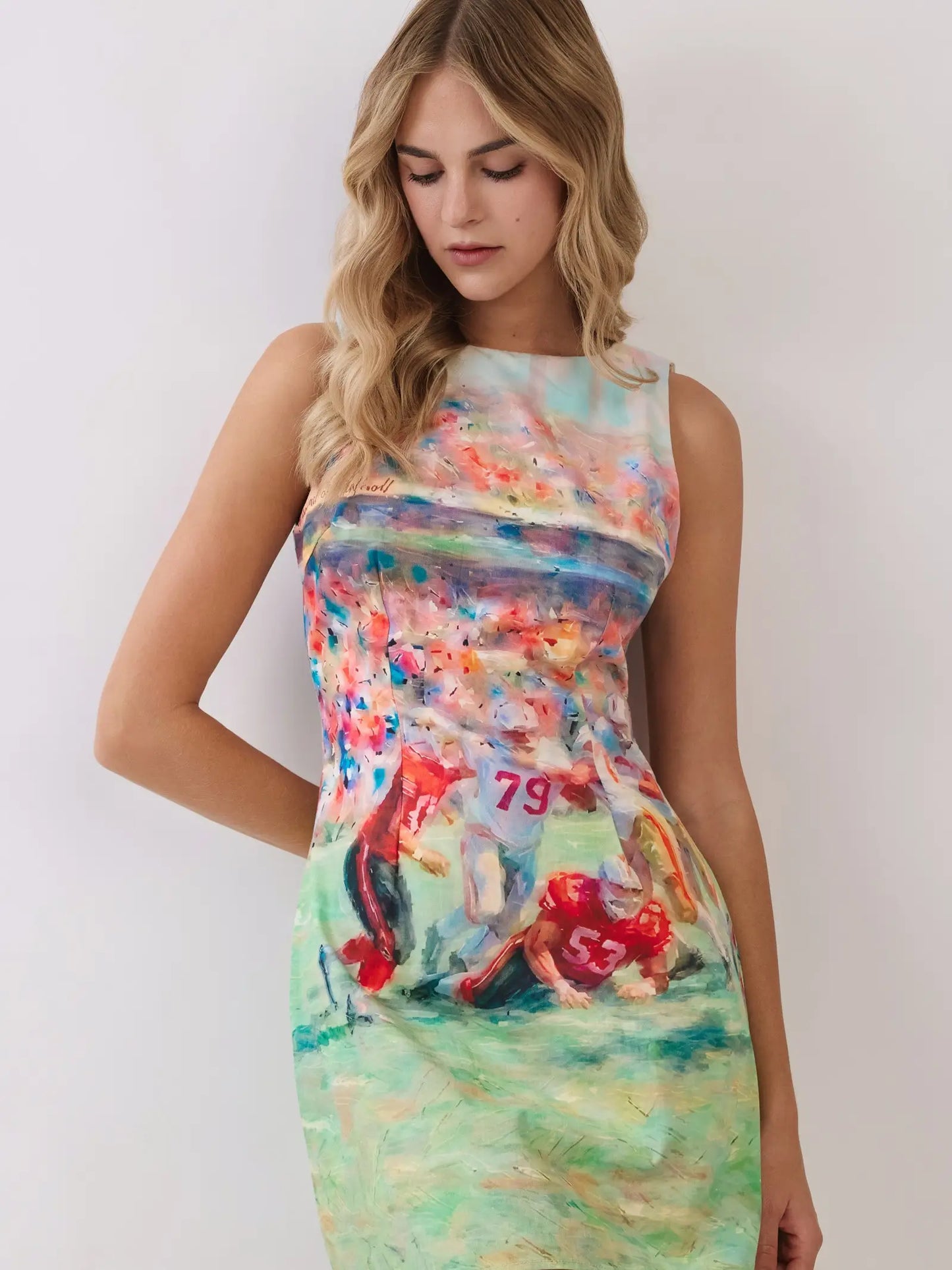 Green Football Mini Dress