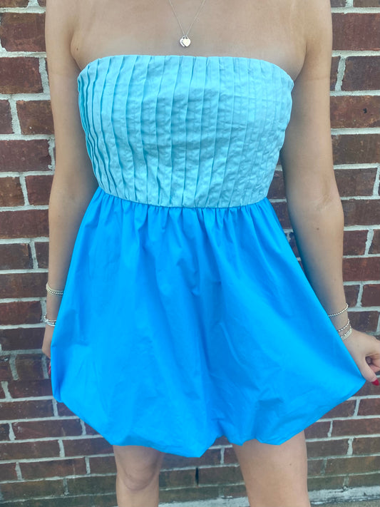 Blue/Aqua Two Tone Dress