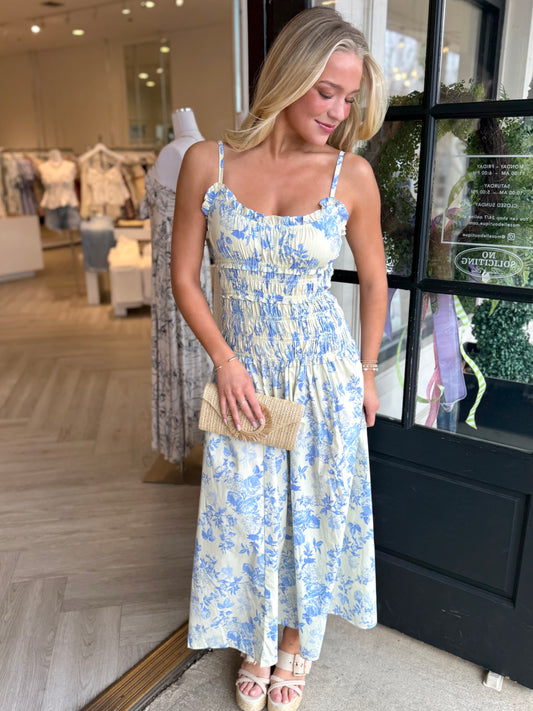 Butter Mist Smocked Maxi