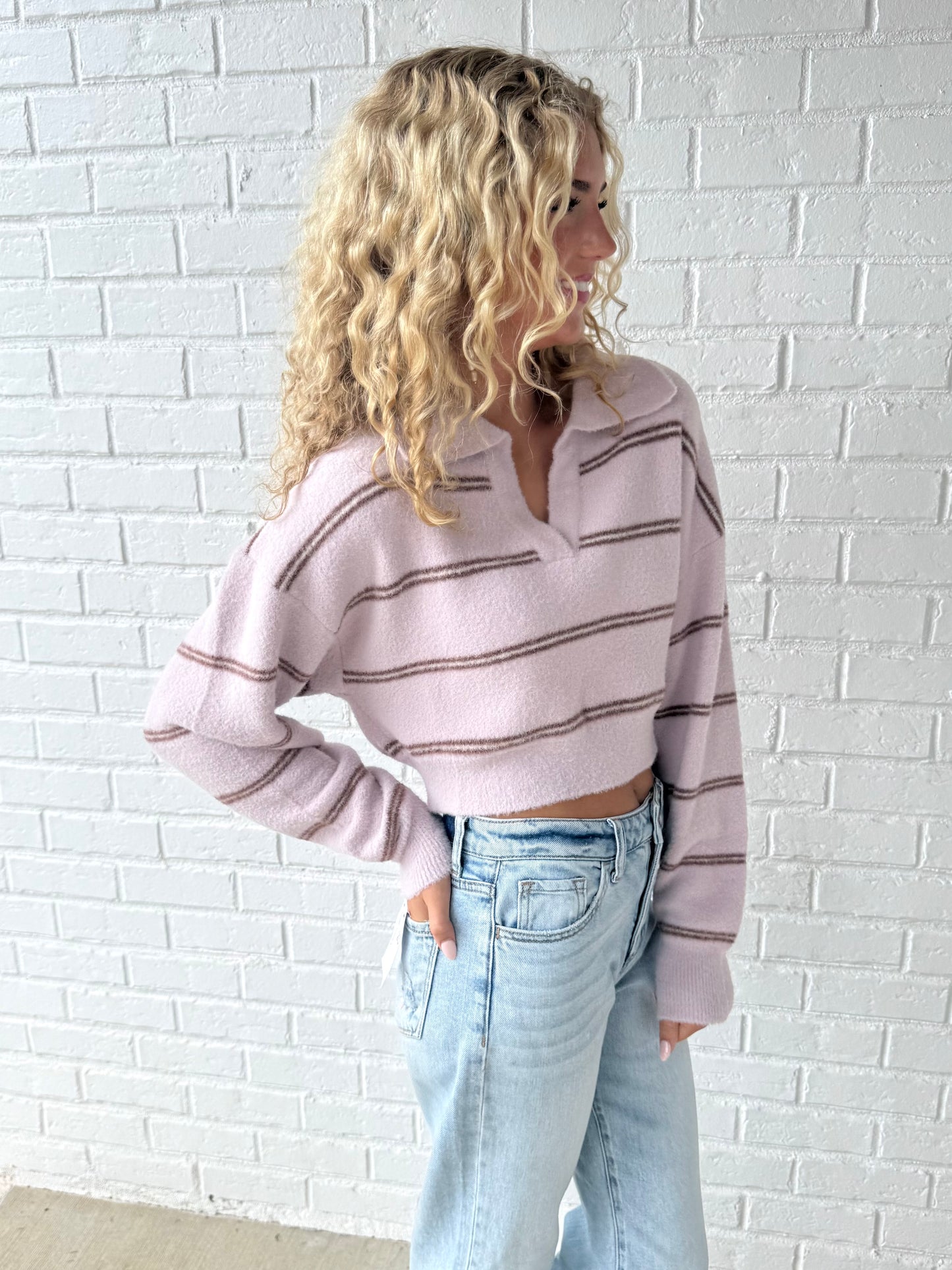 Stripe Soft Knit Crop (2 colors)