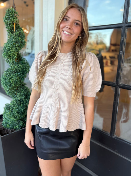 Flared Puff Sleeve Top