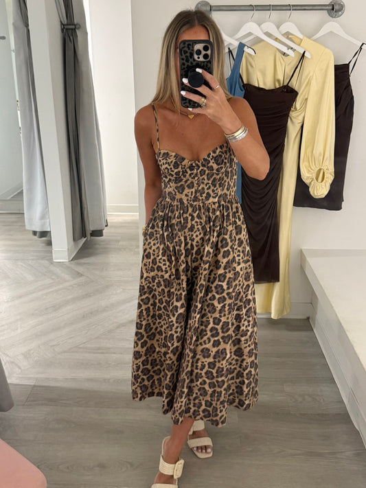 Leopard Bustier Dress