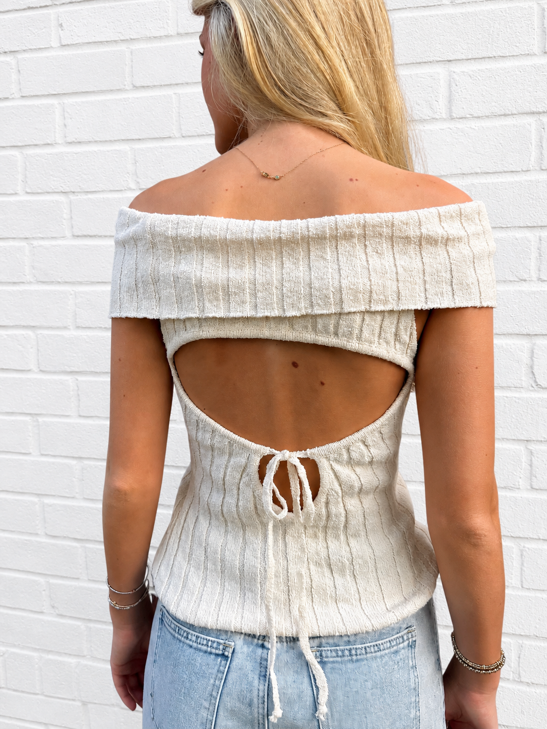 Ivory Off Shoulder Top
