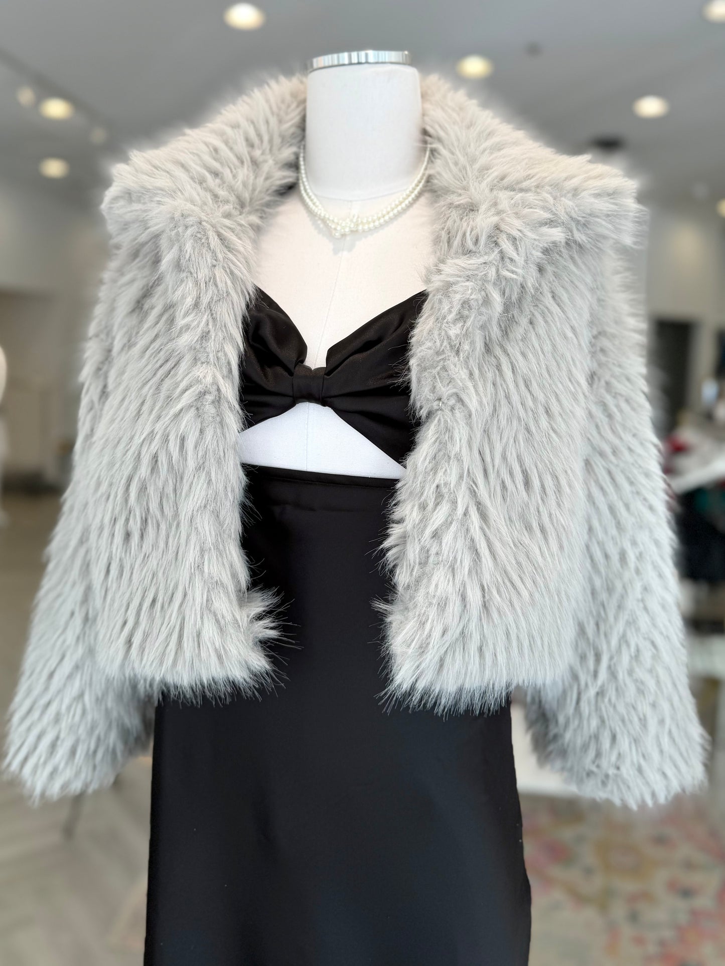 Grey Fur Jacket