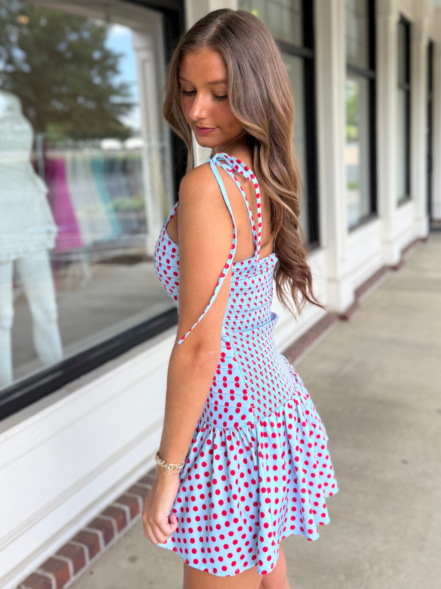 Polka Dot Pleated Mini (4 colors)