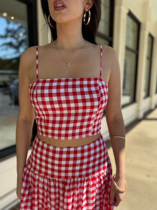 Gingham Crop Top