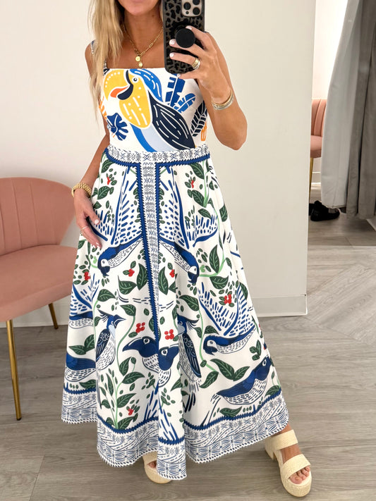 Blue Toucan Dress