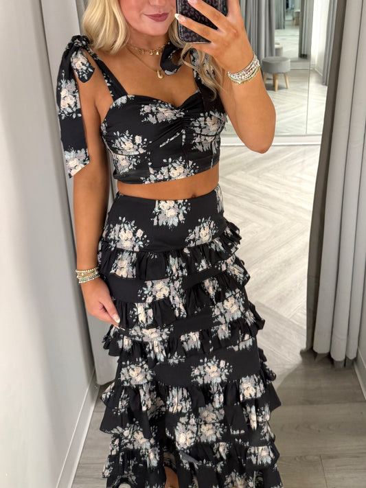 Twilight Blossom Maxi Skirt