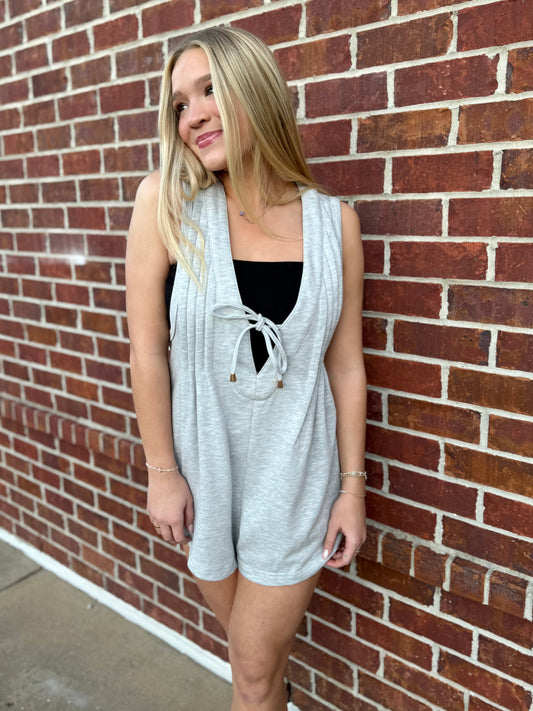 Grey Knit Romper