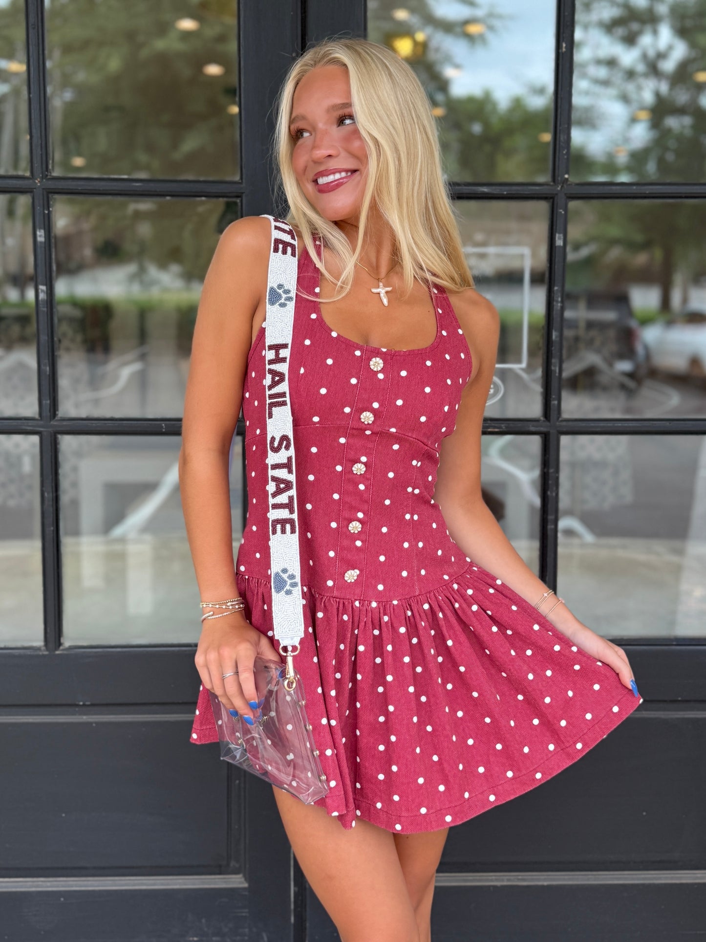 Denim Polka Dot Mini (2 colors)