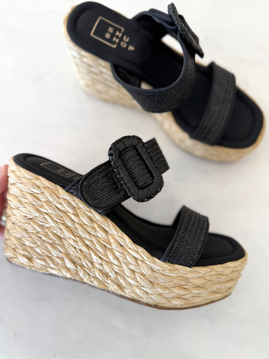 Braided Buckle Wedge (2 colors)