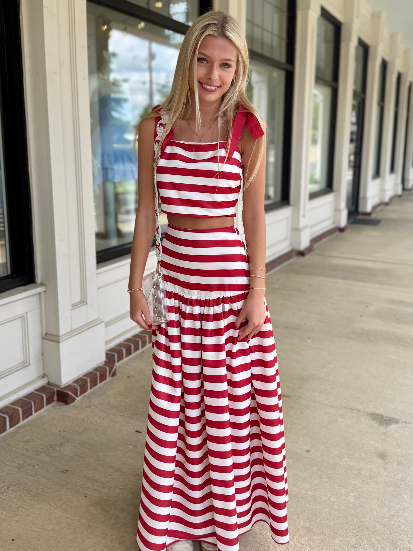 Deep Cherry Bomb Midi Skirt
