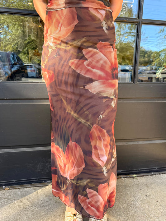 Fall Tropic Maxi Skirt