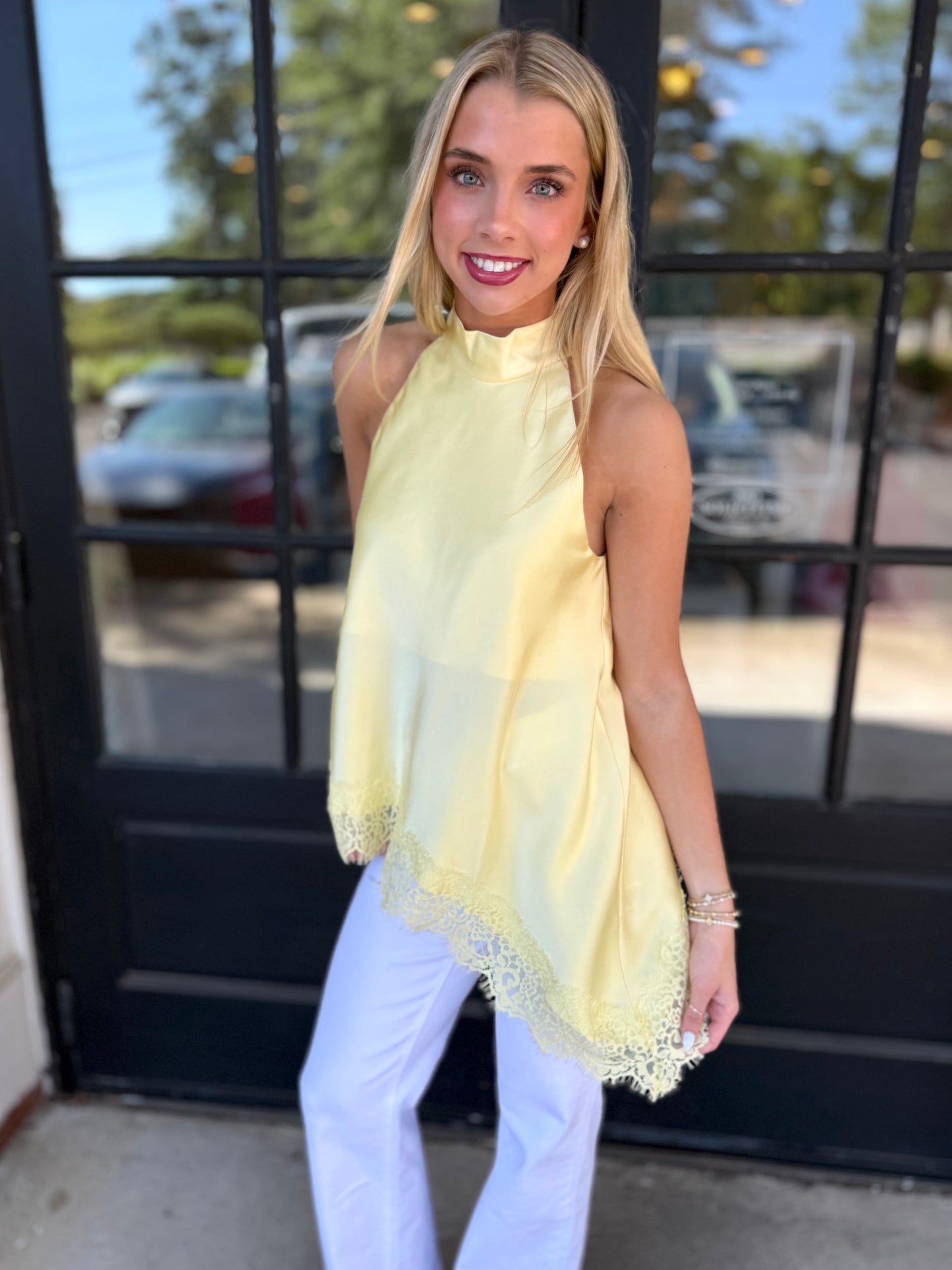 Lemon Silk Asym. Top
