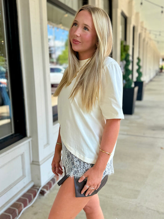 Lace Bottom Tee