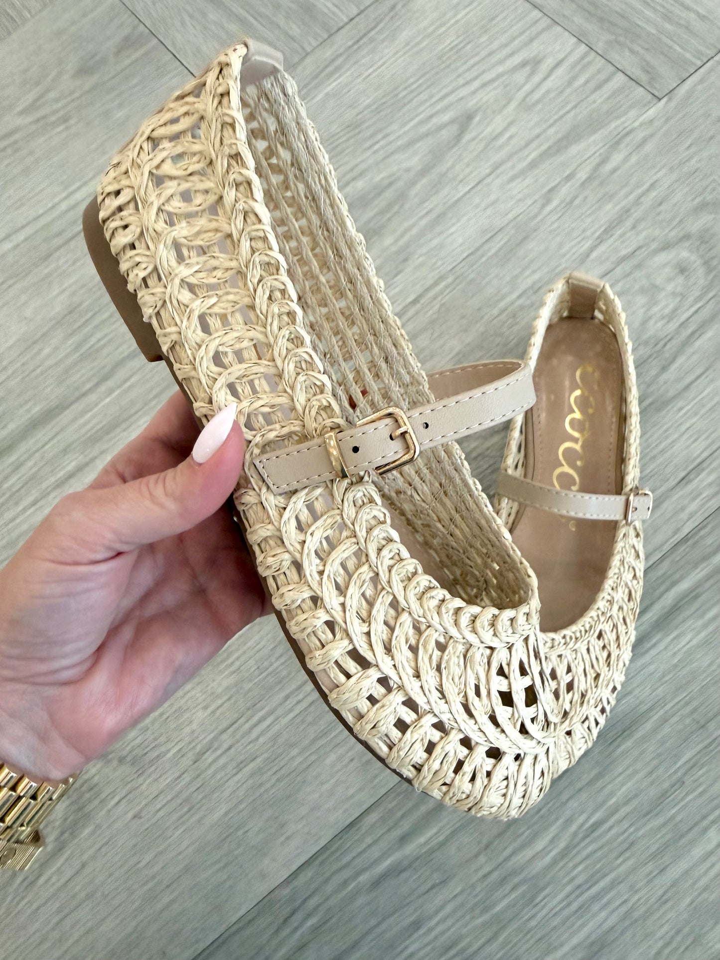 Woven Mary Jane Flat