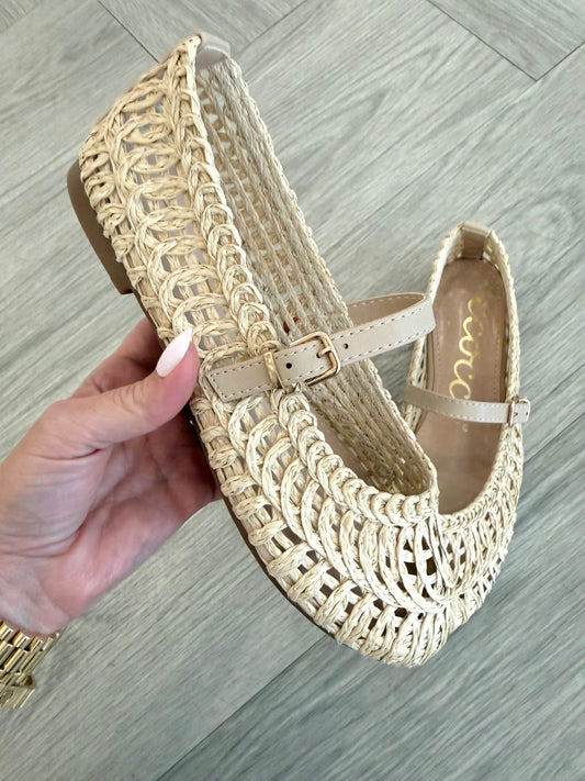Woven Mary Jane Flat