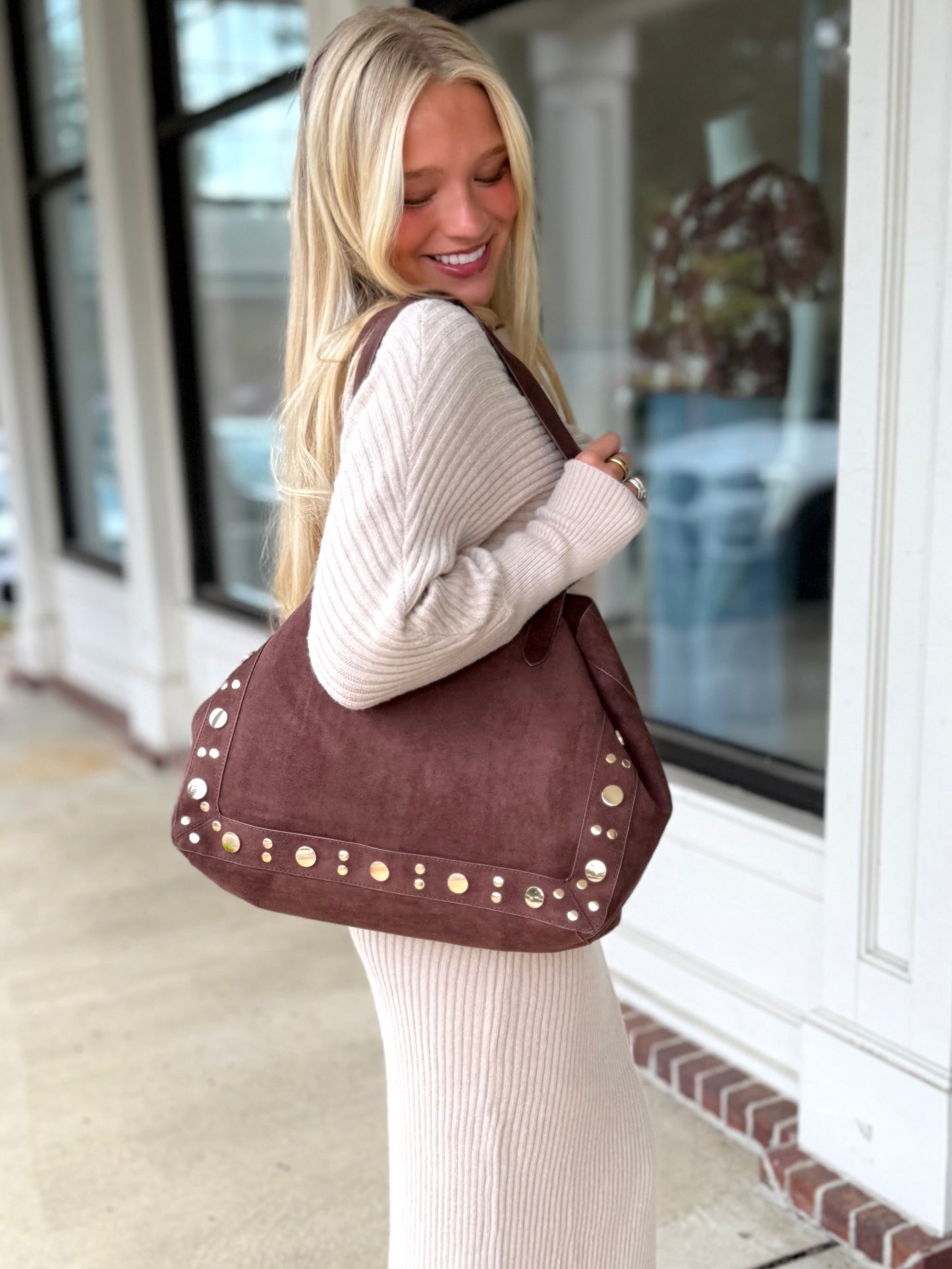 Taupe Knit Midi w/ Slit
