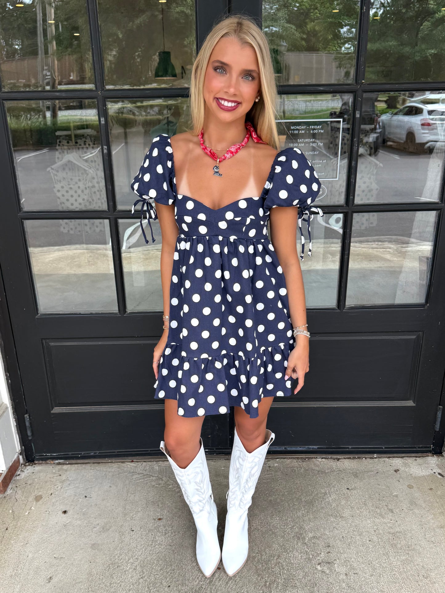 Blue Polka Dot LBF Dress