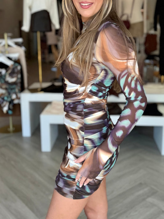 Feather Swirl Darcie Dress