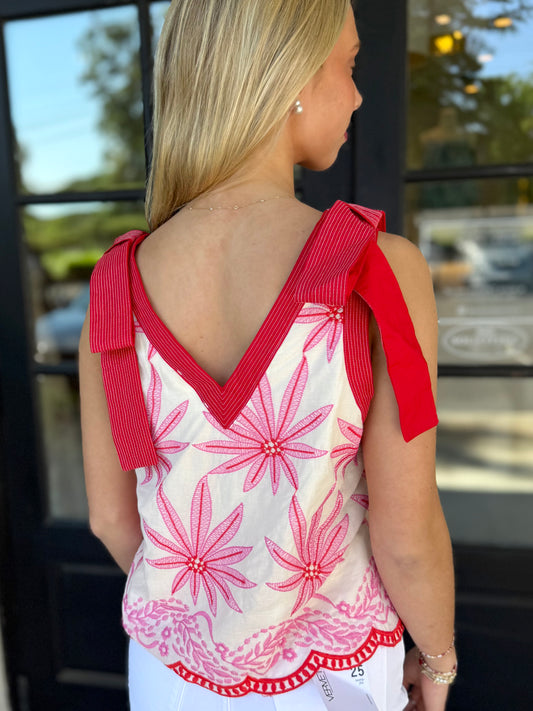 Pink Stitched Palm Top