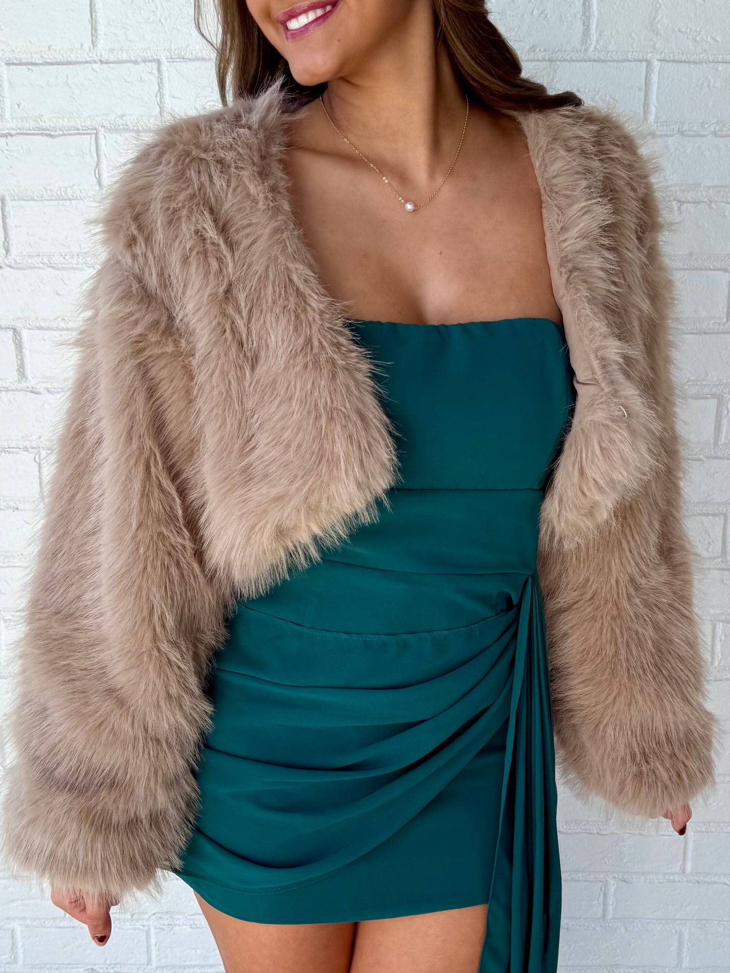 Fuzzy Baby Crop Jacket (4 colors)