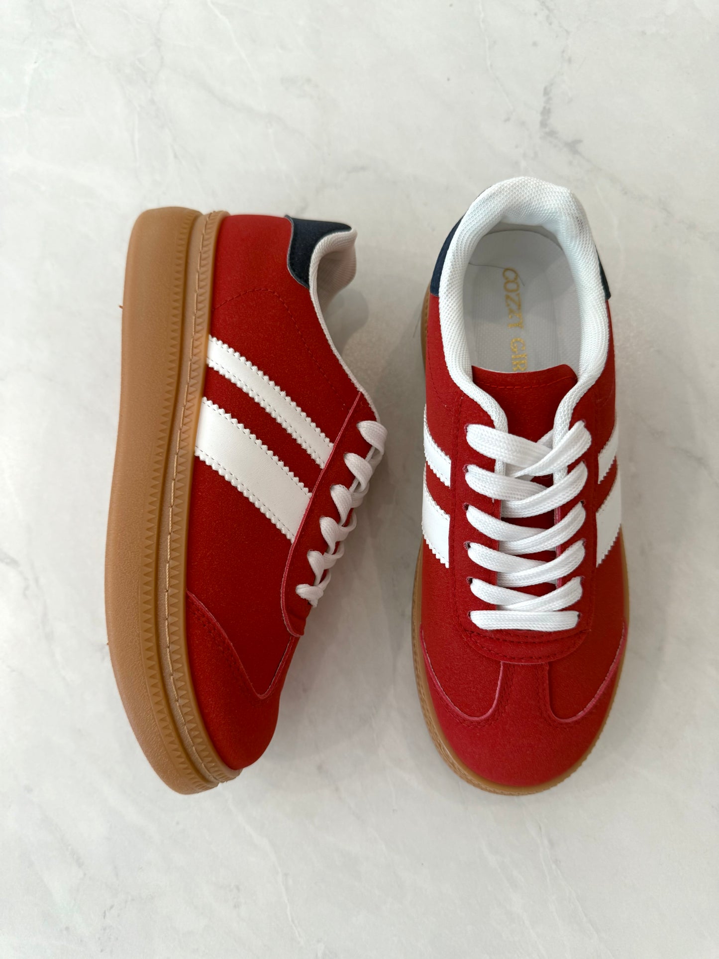 Red Retro Stripe Shoe