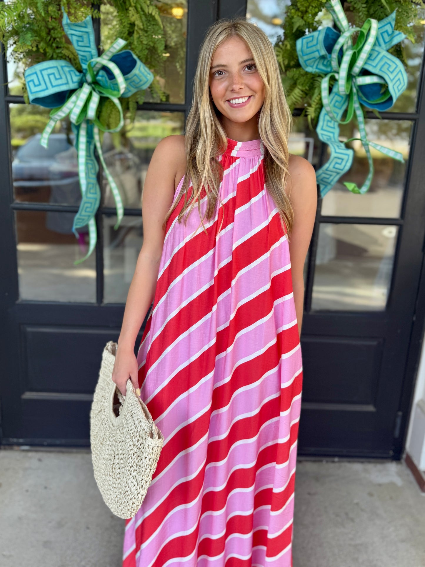 Orange Pink Swirly Maxi