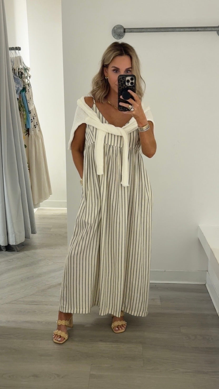 Natural Stripe Relaxed Maxi