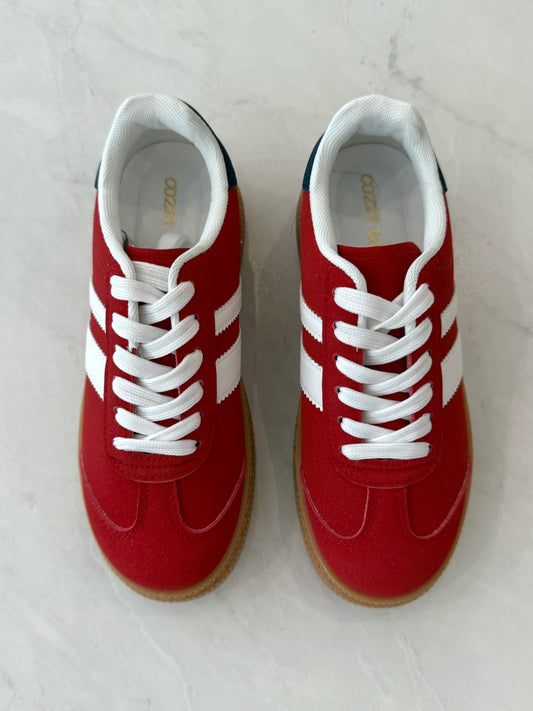 Red Retro Stripe Shoe